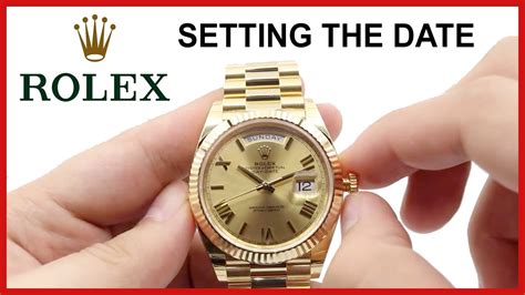 how to set a day date rolex|rolex watch setting instructions.